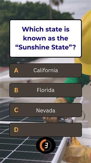 Which State Is Known As The "Sunshine State"? ☀️ #Trivia #Quiz #usa