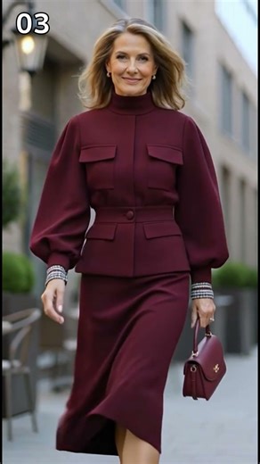 CEO Style in Maroon for Women Over 50 | Elegant Power Outfits |#shorts