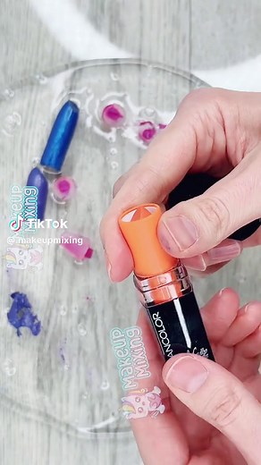 RAINBOW Lipstick SLIME!🥳💕🌈 #mixingmakeup #rainbowmakeup #clearslime #slimeasmr #oddlysatisfying #asmrsounds #slimediy #slimesmoothie #cosmeticdestroying #makeupmixing #slimesmoothie #slimetime #slimemixing #lipstickslime #orangelipstick