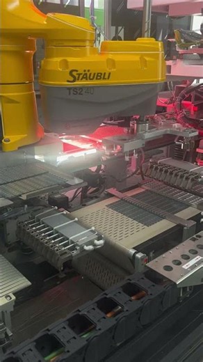 Solar Module Production: Automatic Solar Cell Loading & Inspection. #powersource #pv