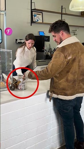 She Spilled His Coffee, He Left Her a $100 Tip! #shorts