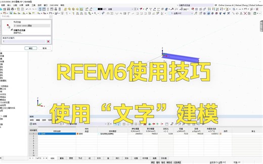 RFEM6 使用技巧：使用文字建模