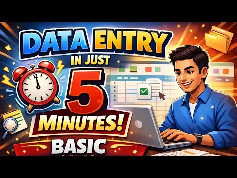 How To Data Entry Basic Introduction In Just 5:00 Minutes