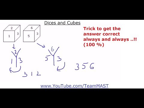Dices and Cubes Verbal and Non-verbal Reasoning problems | Team MAST