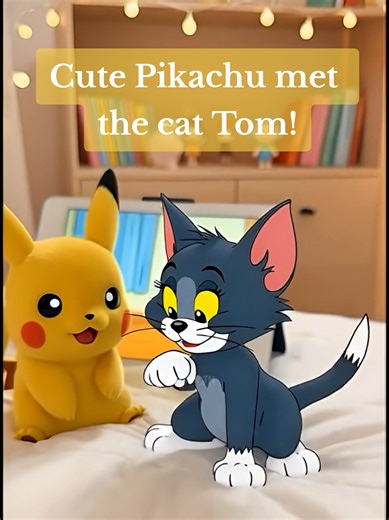 Pikachu Meets Tom: A Cute Adventure
