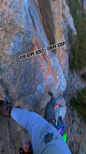 Top Rope Solo - Every Step #climbing #rockclimbing #bouldering #toprope #freesolo
