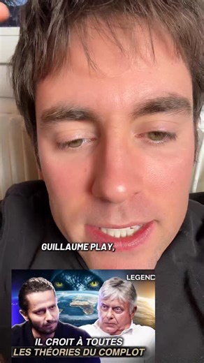 brunlune | Guillaume Pley invite un complotiste. Le complotiste parle de complots intergalactiques. Et tout le monde fait semblant d’être surpris.... | Instagram