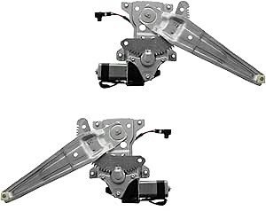 TRQ Rear Power Power Window Regulator & Motor Assembly Set Compatible with 1996-2002 Toyota 4Runner