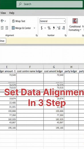 Set Excel Data Alignment in 3 Simple Steps! 💡 #ExcelTips #Shorts