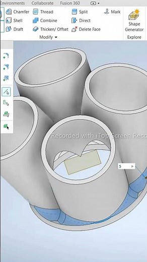 Manifold Modeling in Autodesk Inventor | PART-3 | SHORTS | (Step by Step) | DEVELOPMECH