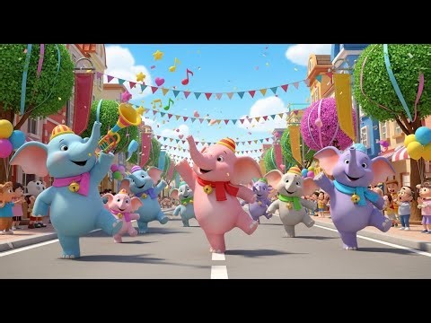 Dancing Elephants Parade | Fun Animal Song for Kids