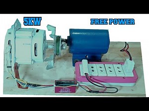 5KW Free Power Generator With 8 Magnets & Washing Machine Motor