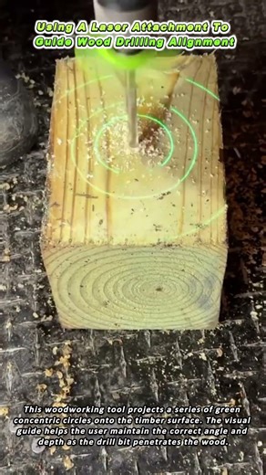Using A Laser Attachment To Guide Wood Drilling Alignment