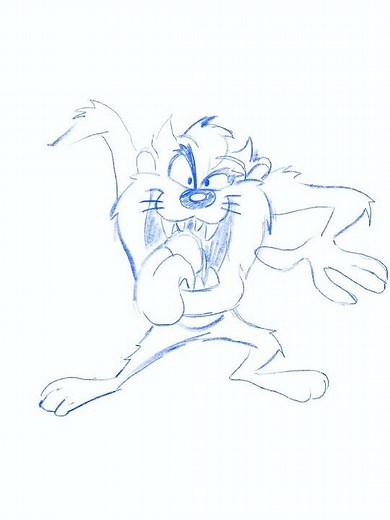 BZ2 DIBUJANDO A DEMONIO DE TAZMANIA DIGITAL LOONEY TUNES | DRAWING TASMANIAN DEVIL #looneytunes #art