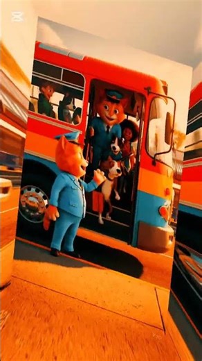 “Funny Cat Bus Driver 😺🚌 | Smart Cat Picking Passengers & Driving to the Market!”