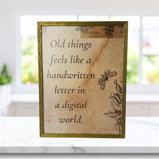 Vintage Jyden Brass Frame With Quote Art: Danish Modern Scandinavian Decor - Etsy