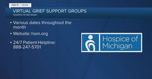 Hospice of Michigan is offering virtual grief support groups to residents