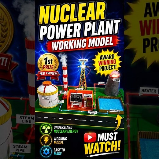nuclear power plant working model for science project exhibition - diy | howtofunda