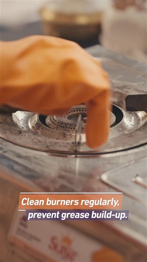 Chef Sanjeev Kapoor always emphasises that safety begins with small kitchen habits. Over time, grease and food residue build up on burners, affecting the flame and overall efficiency. That’s why he recommends getting your gas burner cleaned thoroughly at least once every 5 years through your nearest Indane distributor's mechanic. It helps maintain an even flame, improves cooking performance, and keeps your kitchen safer. Because when your burner is clean and well-maintained, cooking stays smooth