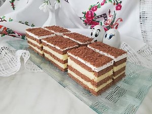 Brzi kolač sa keksom, pudingom, kokosom - pez pečenja, bez margarina, bez jaja/Kuhinja Sunčane Staze