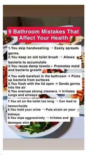9 Bathroom Mistakes Secretly Harming Your Health After 50! #seniorhealth #agingwell #vitaleternity