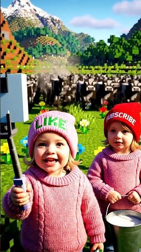 🐄 Moo Moo Attack! Minecraft Cows Said MOO When We Didn’t Expect It! 😂💗