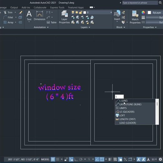 Simple Aluminium Door & Window Drawing | AutoCAD Tutorial #autocad #2d #architecture #autocaddrawing
