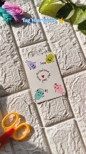 DIY Thumb Painting Idea 😍😍 | Cute Gift Idea #shorts #bestfriend #cutegiftideas #easy