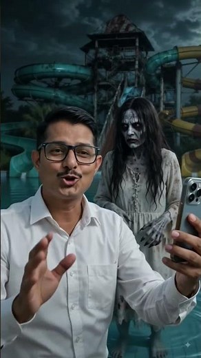 👻 Haunted Water Park Prank Gone Wrong! 😱 Ghost Behind Me? | Funny Horror Shorts #shorts