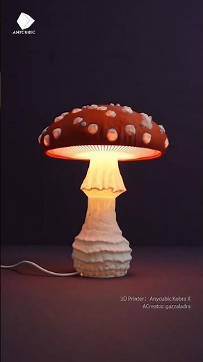 A Multi-Color 3D Printed Mushroom Lamp🍄
