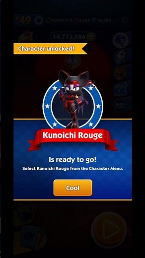 Sonic Dash 2026 - Unlocking Moment of Kunoichi Rouge