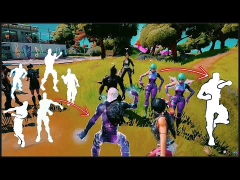 Galaxy Skin Flexing OG Emotes in Party Royale