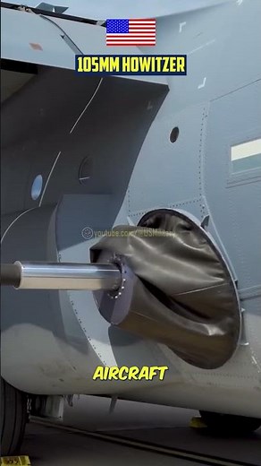 Deadly Firepower of The 105mm Howitzer Capable Firing All Its Cannons From AC-130J Gunship #shorts