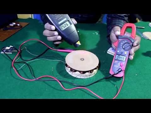 How to Make AC generator "Permanent magnet alternator" from Hard disk magnets (English subtitle)