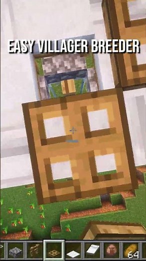 Easy Villager Breeder Tutorial #minecraft #minecraftshorts #minecrafttutorial #minecraftbuilding