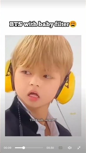 BTS with baby filter 😘
