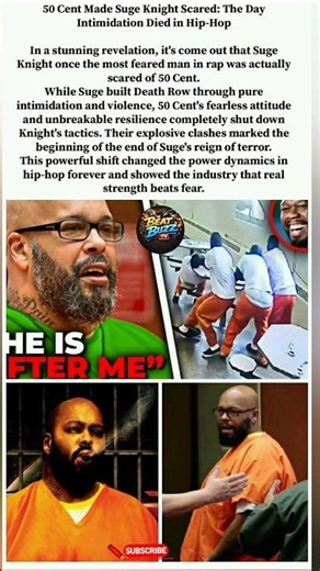 50 Cent vs Suge Knight—when fear met fearlessness. 🔥#50Cent #SugeKnight #HipHop #RapHistory