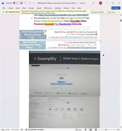 NR509 Advanced Physical Assessment Midterm and Finals Examplify Online Proctored Exam Questions