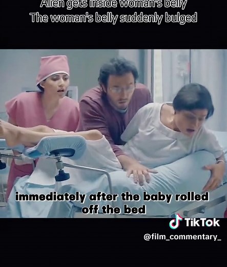 Alien gets inside woman's belly The woman's belly suddenly bulged #film #tv #movie #filmclips #filmcommentary #goodmovie #foryou #fyp #film #tvd