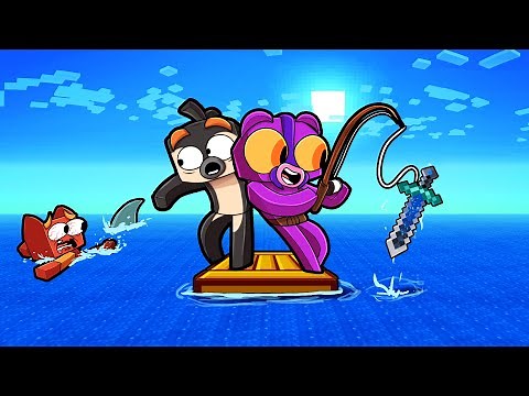 Raft Survival in SCRAMBLE CRAFT! (Minecraft)