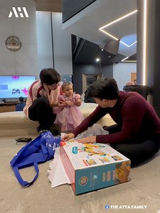 1.2M views · 10K reactions | Adek Unboxing kado dari Ompa dan onty aal, eh dirakit ompa sendiri dibantu kakak Na﫣藍 | Atta Halilintar | Facebook