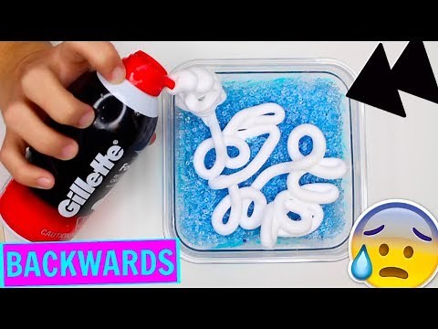 MAKING SLIME BACKWARDS! Satisfying Reverse Slime Making Tutorial! How to make slime backwards!