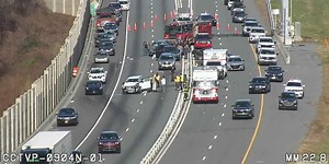 I-77 South closes after multi-vehicle crash in Huntersville