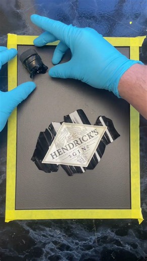 Hendrick’s Gin Broken Bottle Art | Luxury Black Epoxy Wall Art Reveal