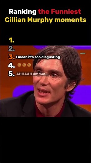 Ranking the FUNNIEST Cillian Murphy Moments 😂 #shorts