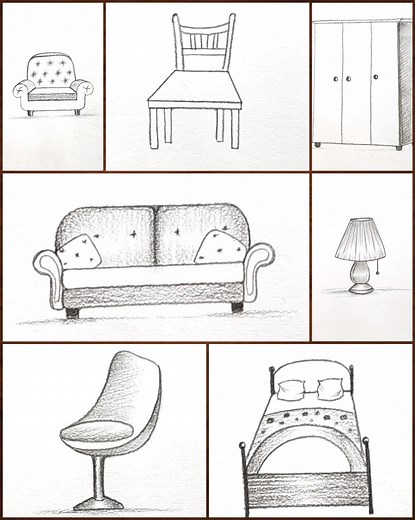 339K views · 13K reactions | Easy and simple steps to draw furniture | Drawing Book | Facebook