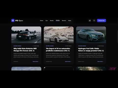 Modern automotive web interface for exploring premium cars. Built with HTML and Tailwind CSS and js.