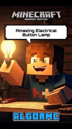 Amazing Electrical Button Lamp || Minecraft Command Block Tutorial #minecraft #minecraftpe #gaming