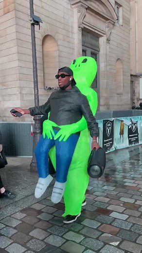 Alien Dance Routine in Colorful Costume