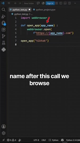 ​Automate opening any app or website with Python in seconds!#coding#programming#fyp#python #trending